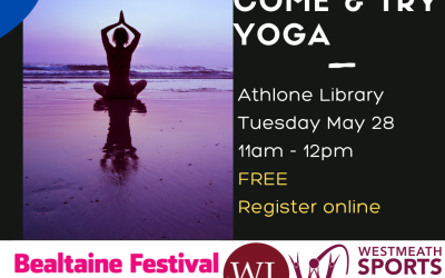 Come and Try Yoga at Athlone library poster