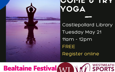 Come and try Yoga at Castlepollard library poster