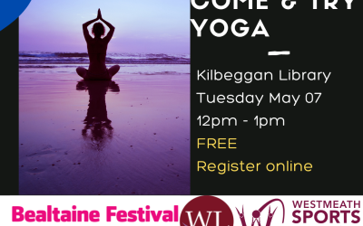 Come and try Yoga at Kilbeggan library poster