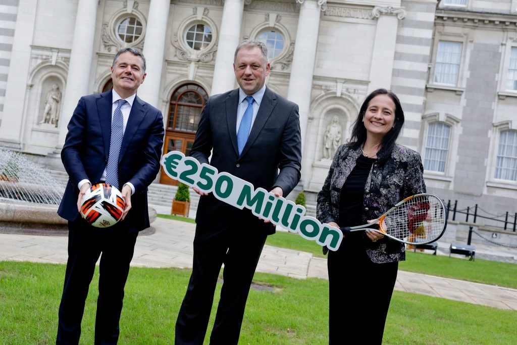 Ministers announcing confirmation of Sports Capital funding