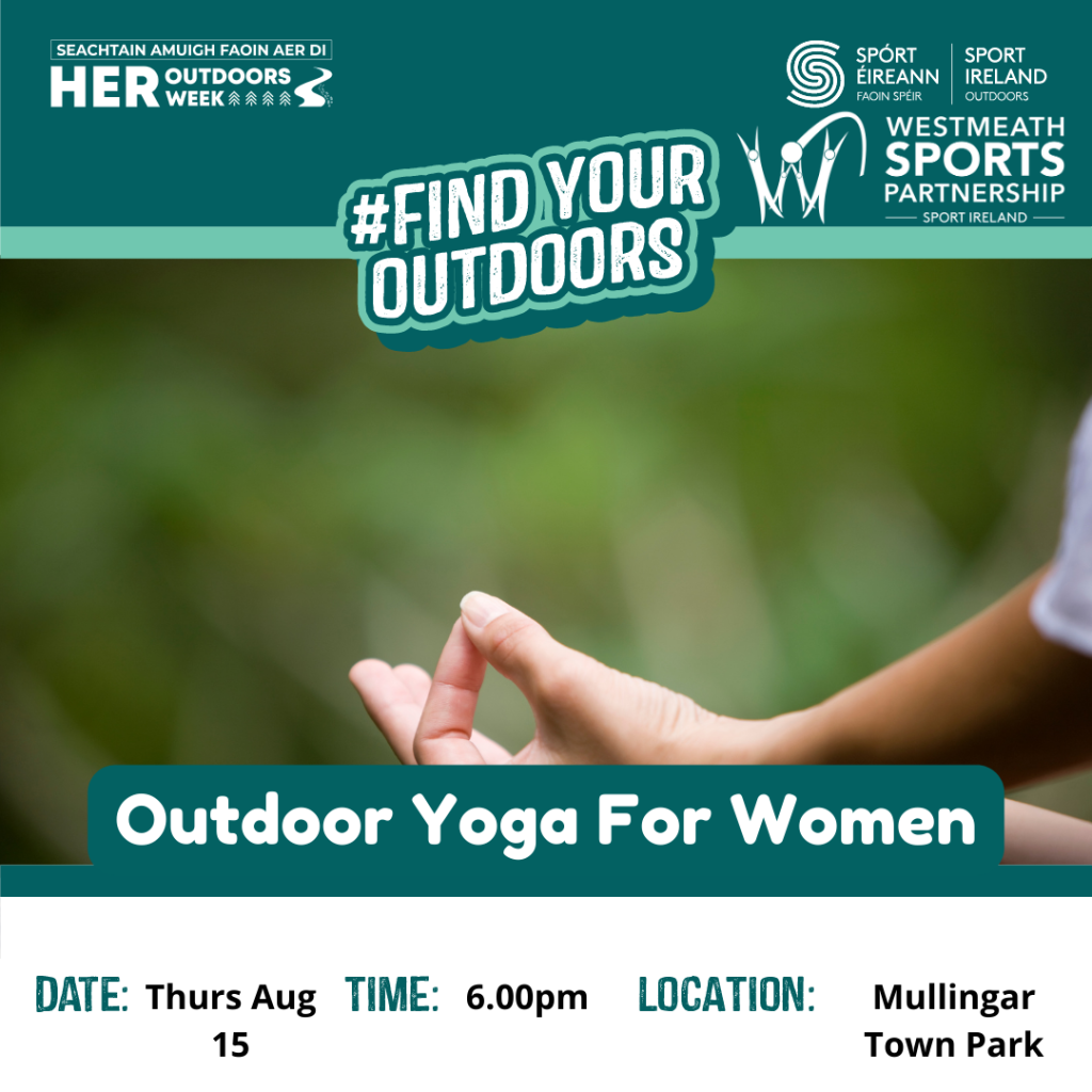 Poster for outdoor yoga for women in Mullingar