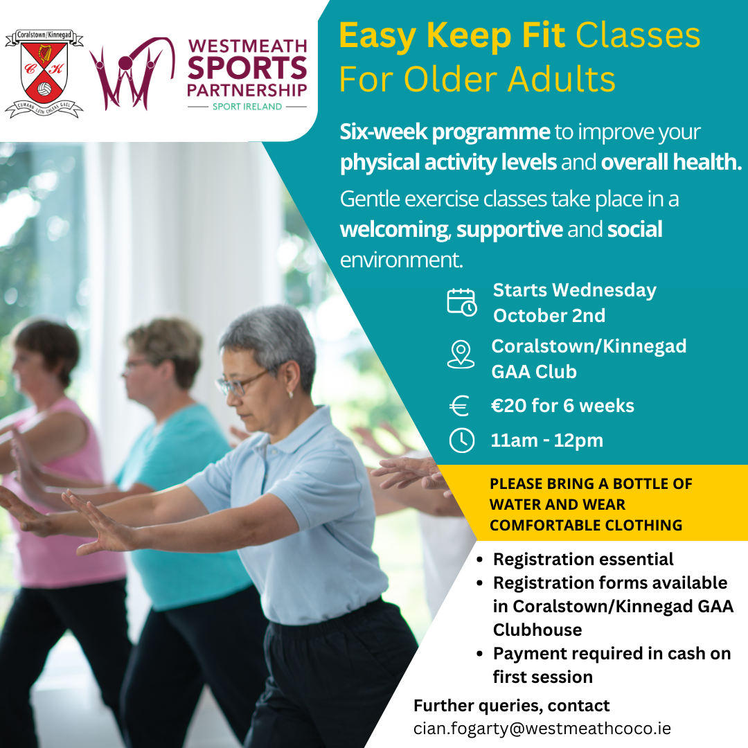 Poster advertising easy Keep Fit classes